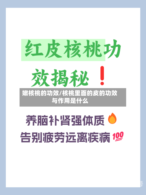 嫩核桃的功效/核桃里面的皮的功效与作用是什么