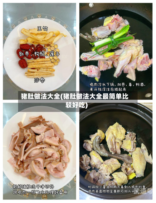 猪肚做法大全(猪肚做法大全最简单比较好吃)