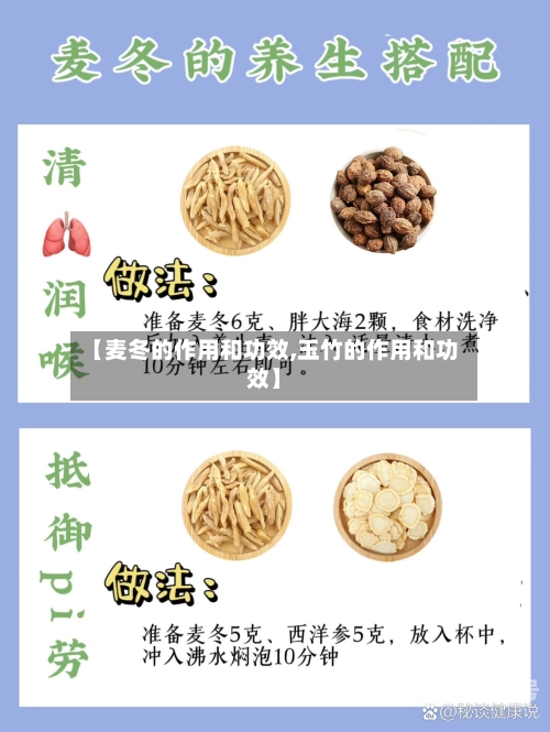 【麦冬的作用和功效,玉竹的作用和功效】
