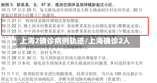 上海2确诊病例轨迹/上海确诊2人