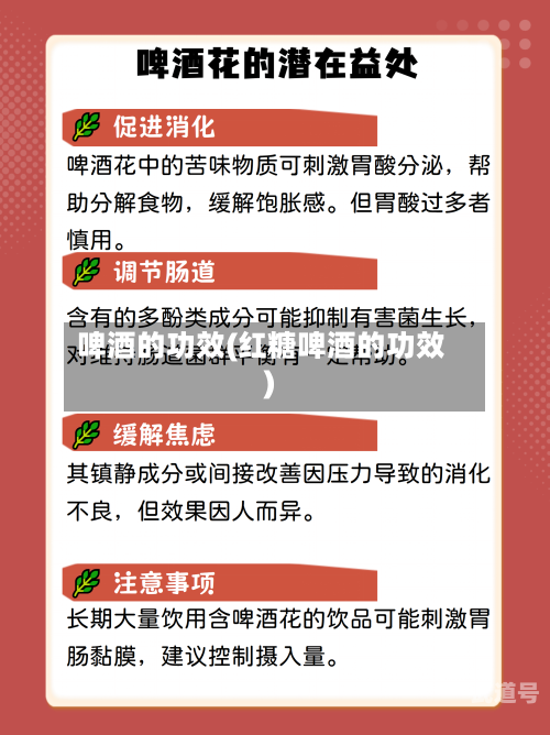 啤酒的功效(红糖啤酒的功效)