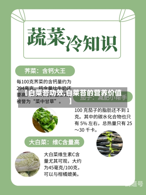 【白菜苔功效,白莱苔的营养价值】