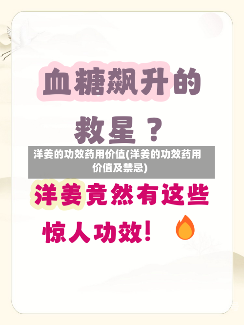 洋姜的功效药用价值(洋姜的功效药用价值及禁忌)