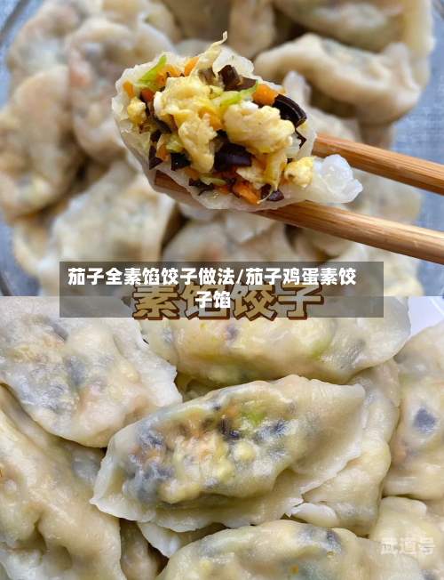 茄子全素馅饺子做法/茄子鸡蛋素饺子馅