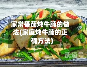 家常番茄炖牛腩的做法(家庭炖牛腩的正确方法)-第3张图片