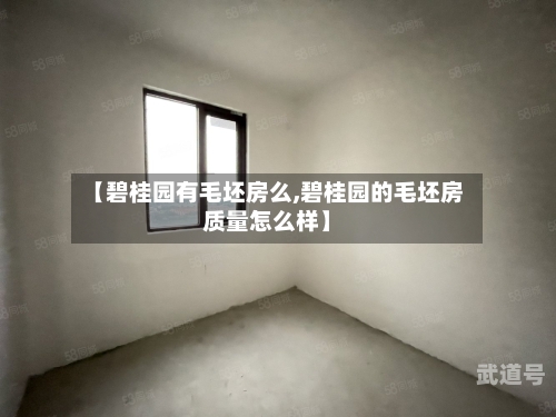 【碧桂园有毛坯房么,碧桂园的毛坯房质量怎么样】