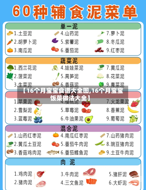 【16个月宝宝食谱大全图,16个月宝宝饭菜做法大全】