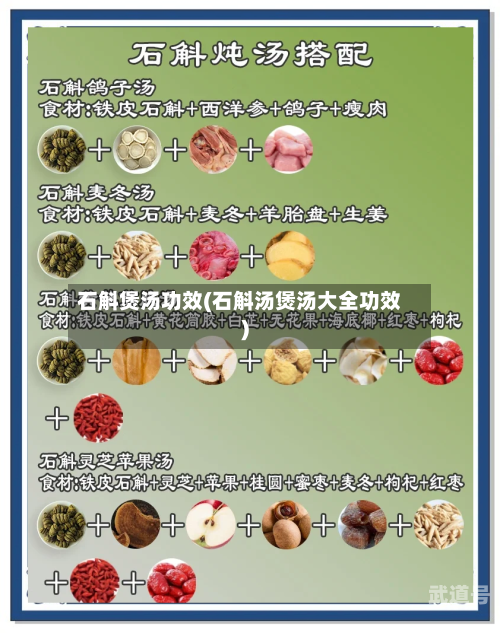 石斛煲汤功效(石斛汤煲汤大全功效)