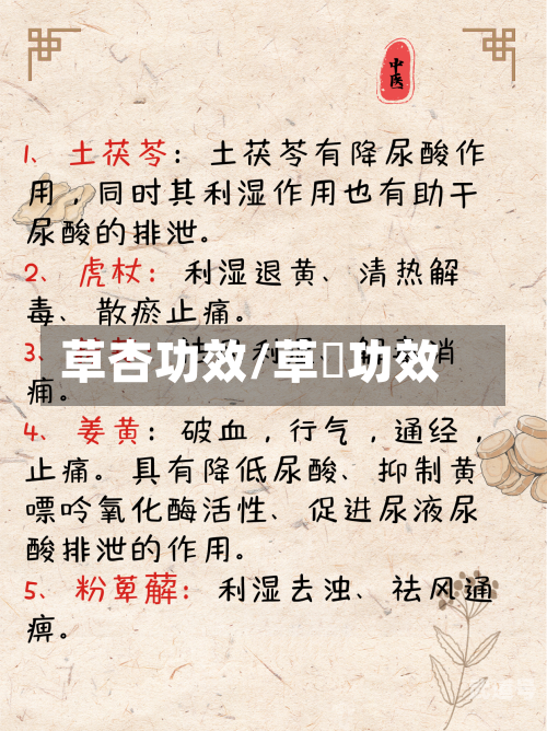 草杏功效/草薢功效