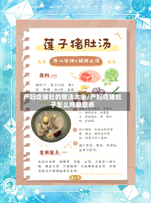 产妇吃猪肚的做法大全/产妇吃猪肚子怎么炖最营养-第3张图片