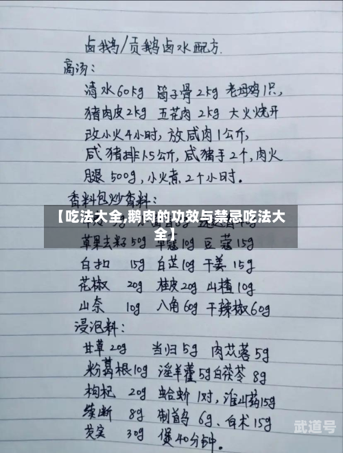 【吃法大全,鹅肉的功效与禁忌吃法大全】