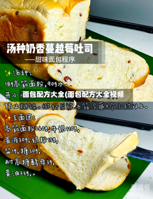 面包配方大全(面包配方大全视频)