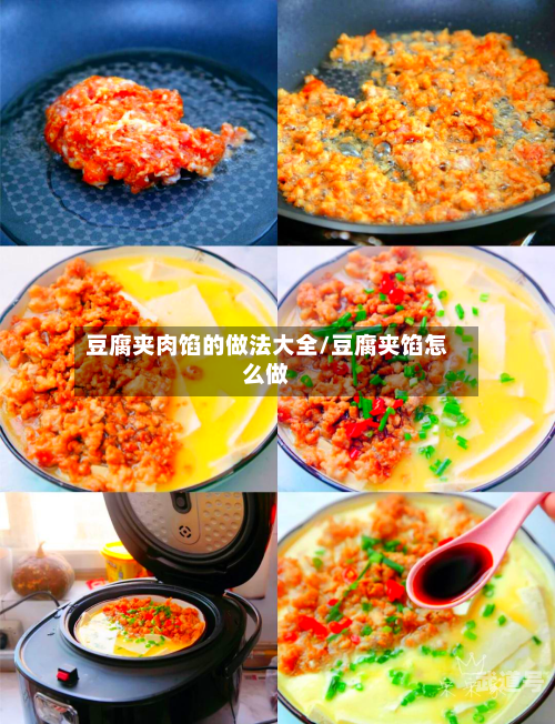 豆腐夹肉馅的做法大全/豆腐夹馅怎么做
